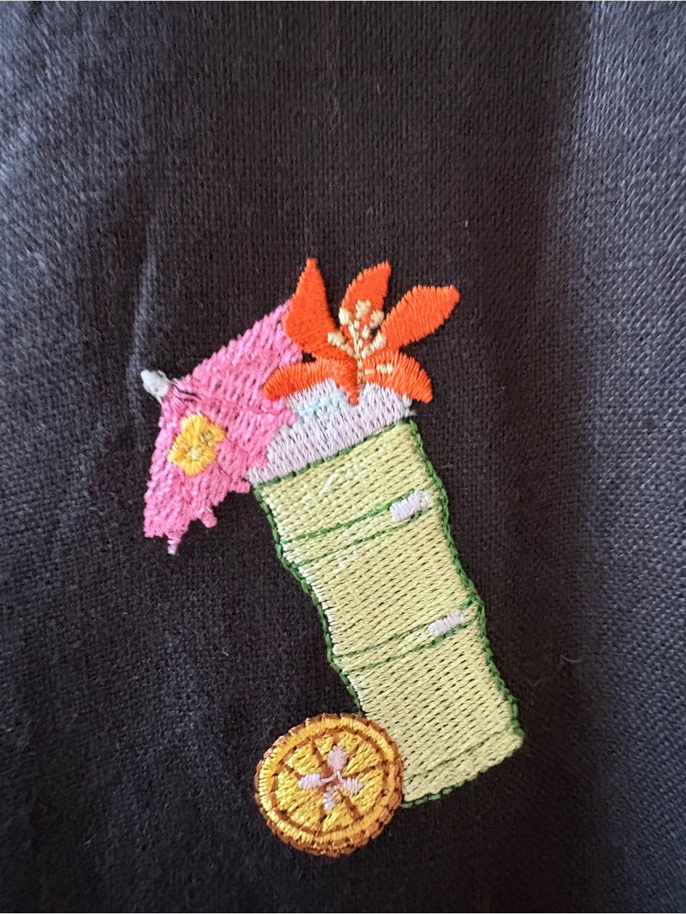 Linen Embroidered Cocktail Cropped Pants - Picture 6 of 12